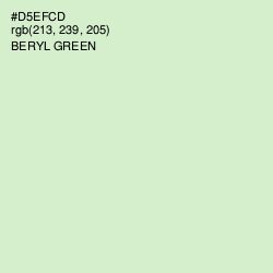#D5EFCD - Beryl Green Color Image
